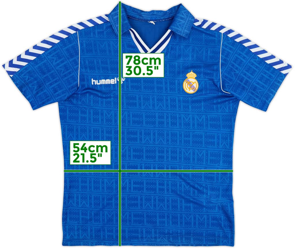 Camiseta de visitante del Real Madrid 1988-89 - 5/10 - (XL)