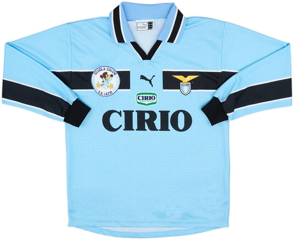 1998-00 Lazio Home L/S Shirt - 9/10 - (L.Boys)