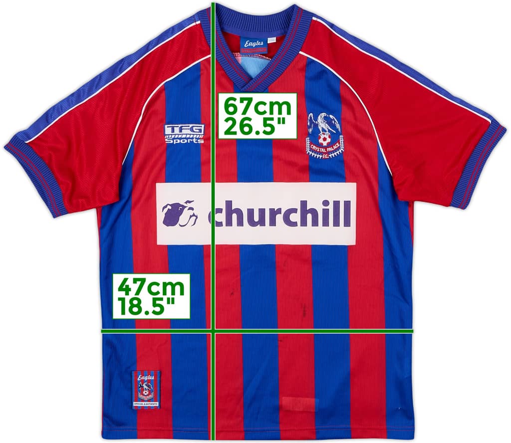 1999-01 Crystal Palace Home Shirt - 8/10 - (XL.Boys)