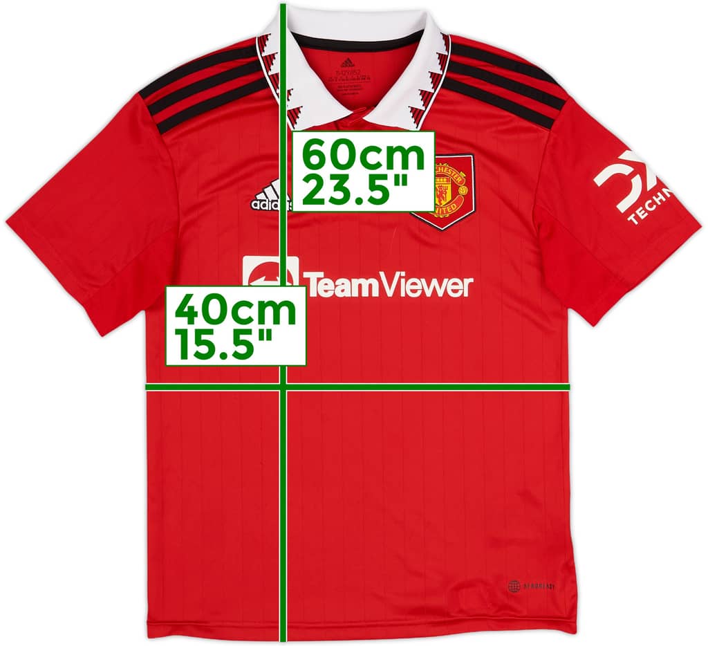 2022-23 Manchester United Home Shirt - 10/10 - (M.Boys)