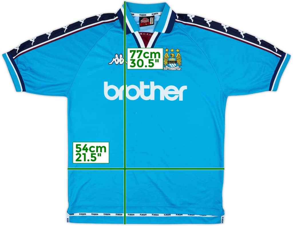 1997-99 Manchester City Camiseta de local - 8/10 - (L)