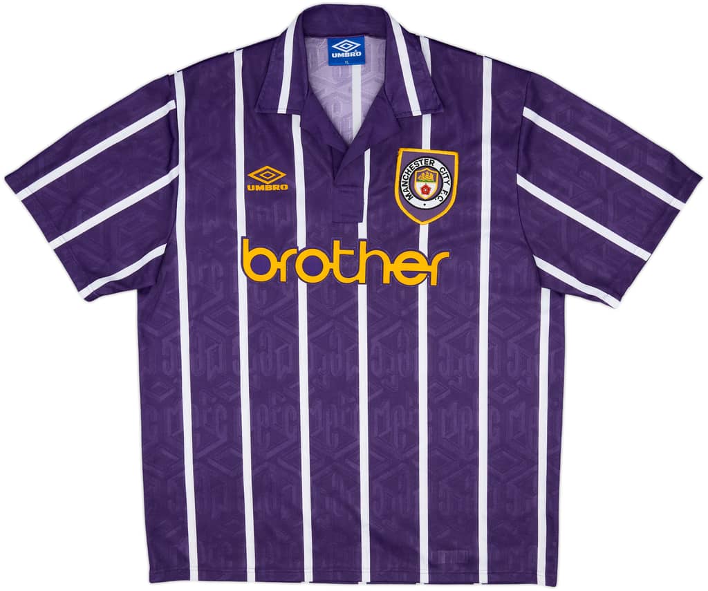 1993-94 Manchester City Camiseta Visitante - 9/10 - (XL)