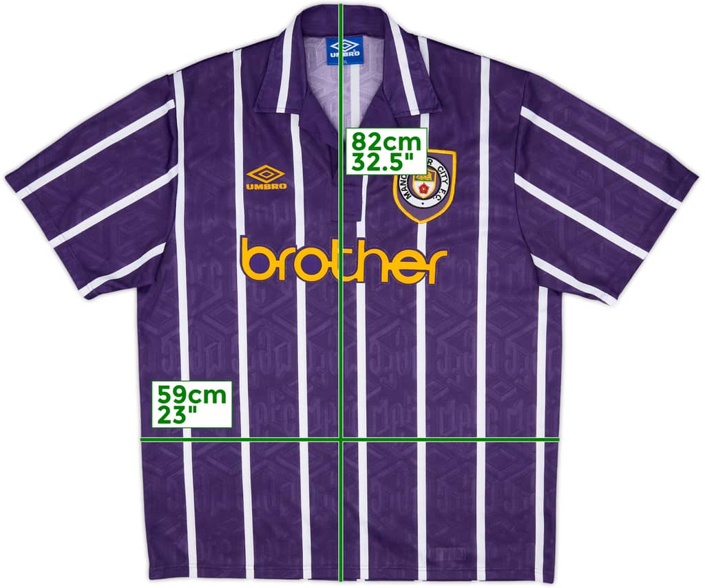 1993-94 Manchester City Camiseta Visitante - 9/10 - (XL)