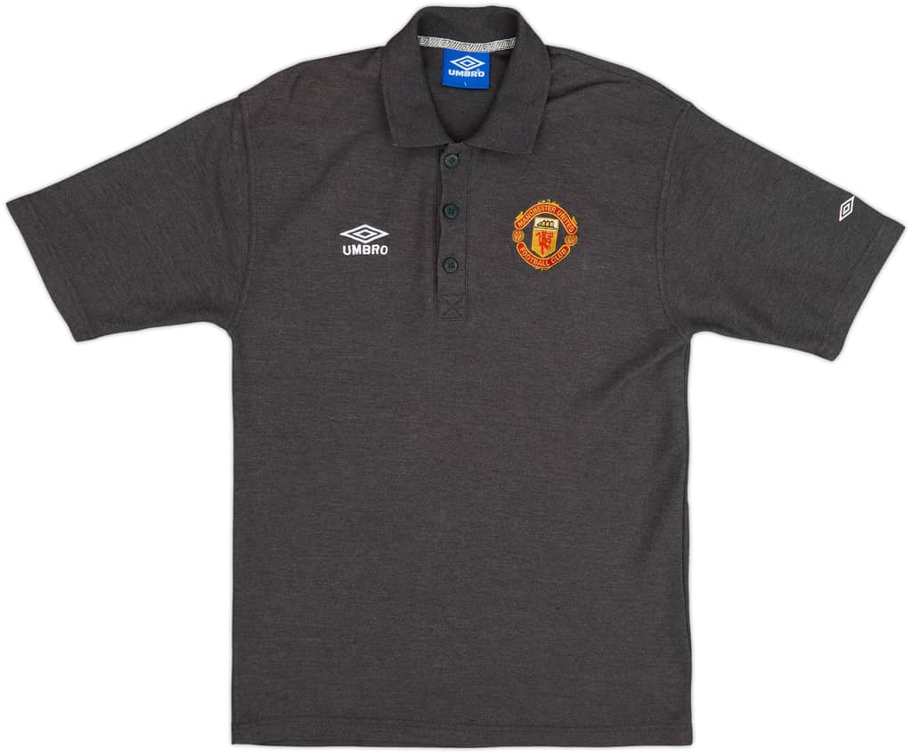 1996-97 Manchester United Umbro Polo Shirt - 8/10 - (L)