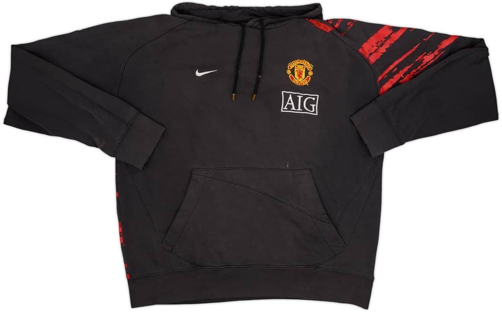 2007-08 Manchester United Nike Hooded Top - 7/10 - (L)