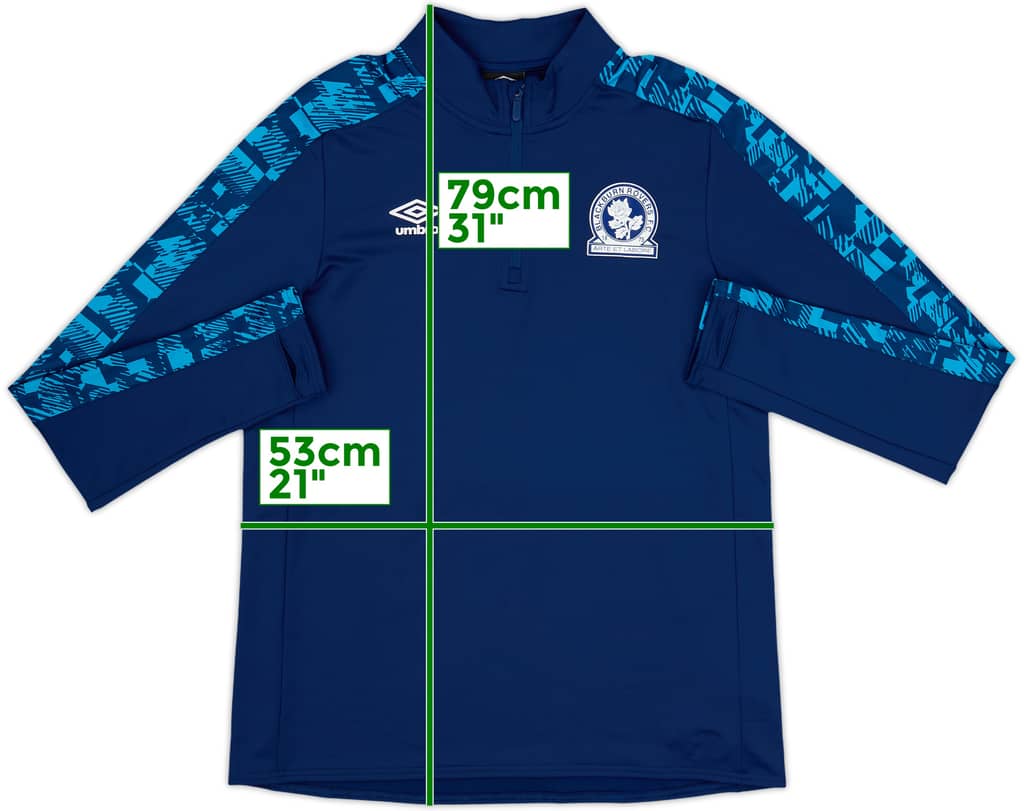 2020-21 Blackburn Umbro 1/4 Zip Training Top - 8/10 - (L)
