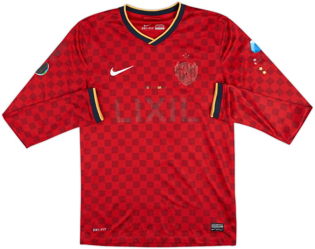 2014 Kashima Antlers Home L/S Shirt - 3/10 - (S)