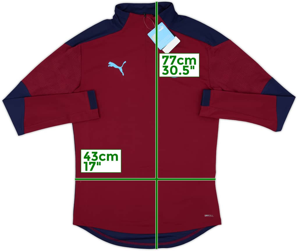 2020-21 Manchester City Puma 1/4 Zip Drill Top (S)