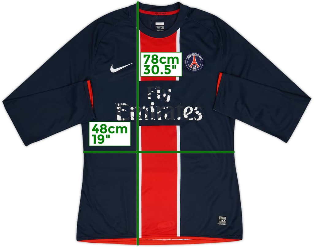 Camiseta de local versión jugador de manga larga del Paris Saint-Germain 2008-09 - 3/10 - (M)