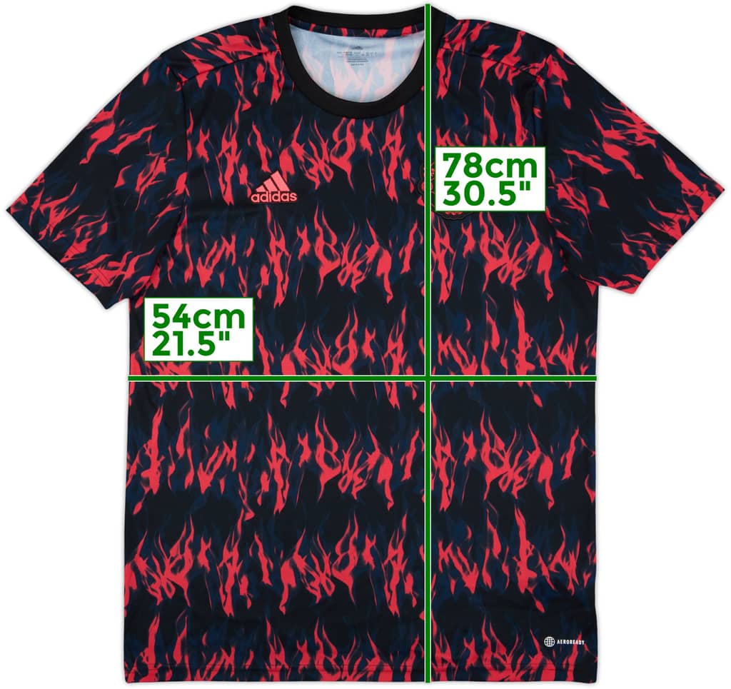 2021-22 Manchester United adidas Training Shirt - 10/10 - (L)