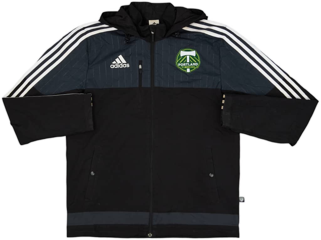 2014-16 Portland Timbers adidas Hooded Rain Jacket - 5/10 - (M)