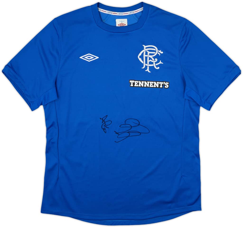 2012-13 Rangers Signed Home Shirt - 8/10 - (L)