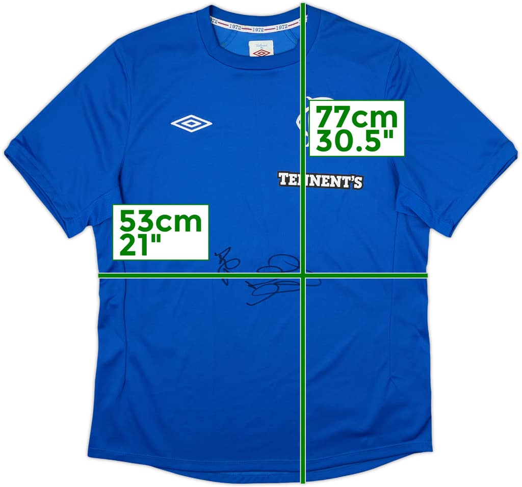 2012-13 Rangers Signed Home Shirt - 8/10 - (L)