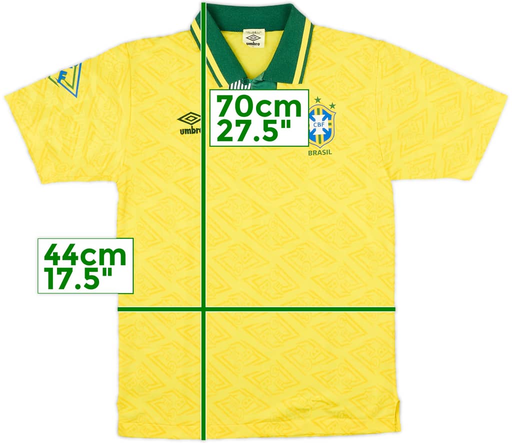 1991-93 Brazil Home Shirt - 9/10 - (M)