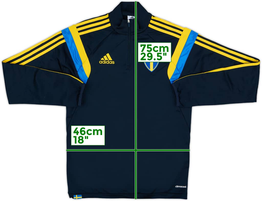2014-15 Sweden adidas 1/4 Zip Drill Top - 8/10 - (S)