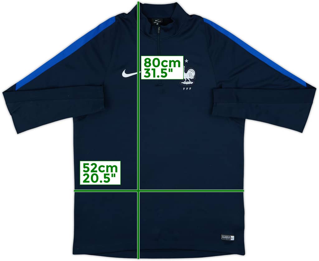 2017-18 France Nike 1/4 Zip Drill Top - 8/10 - (L)