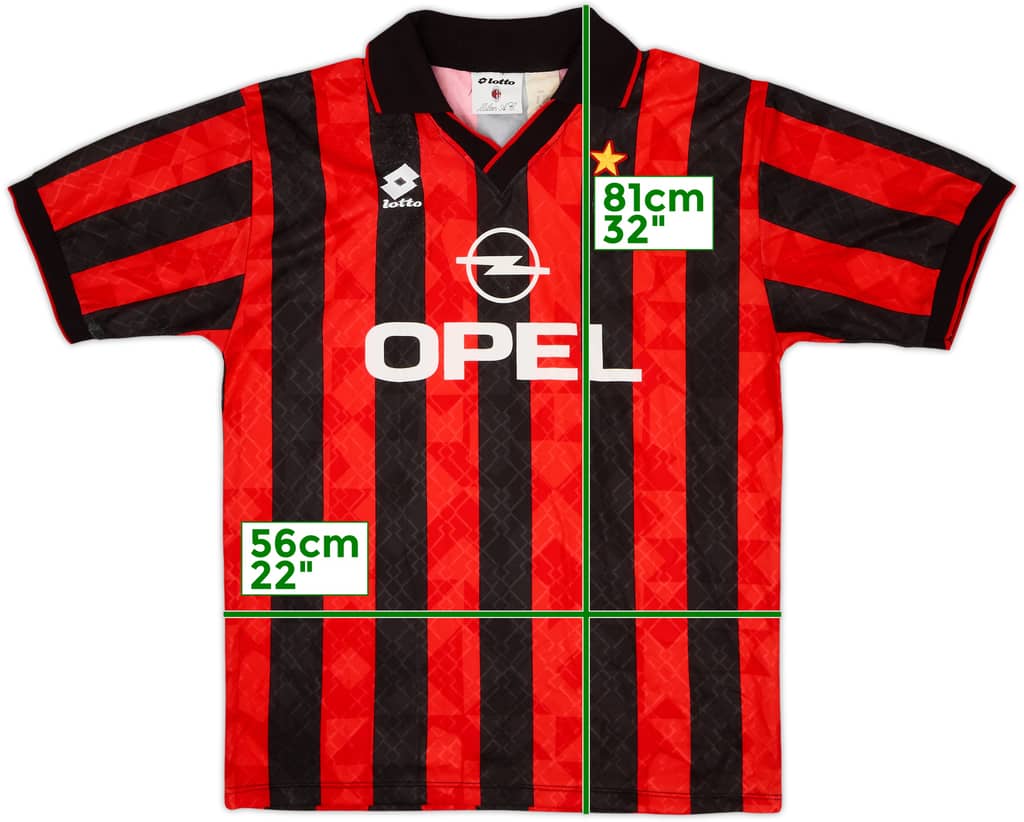 1993-94 AC Milan Home Shirt - 7/10 - (XL)