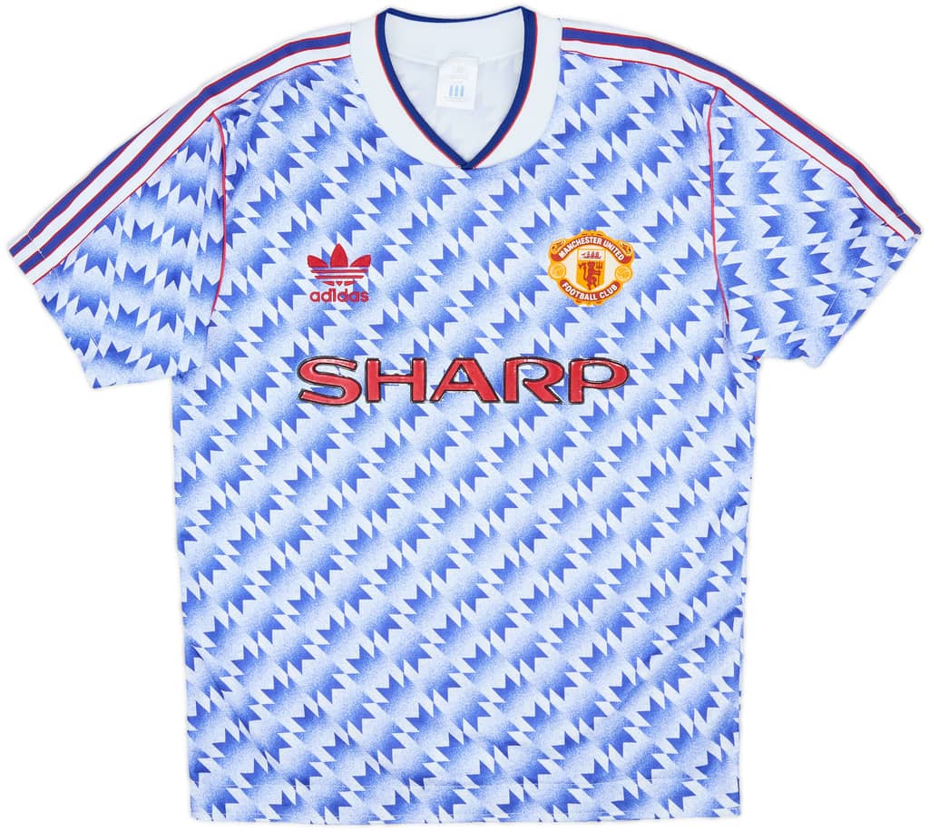 1990-92 Manchester United Camiseta Visitante - 4/10 - (L)