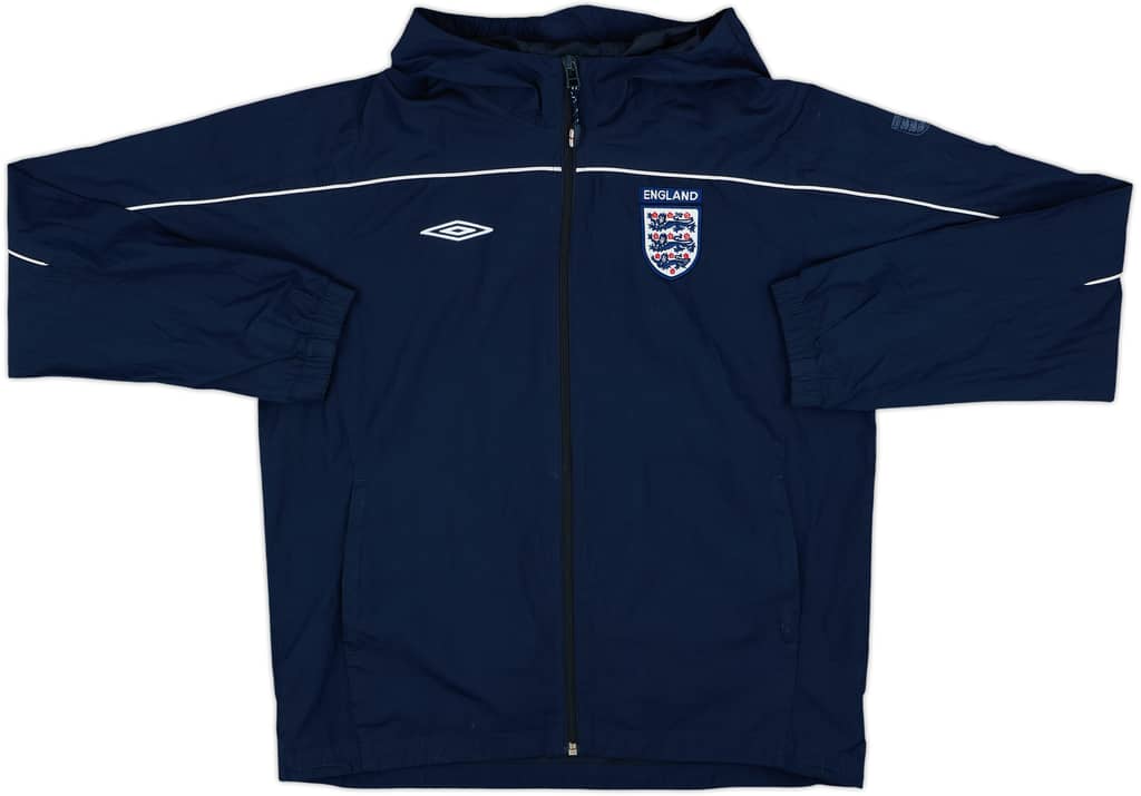 2004-06 England Umbro Hooded Track Jacket - 8/10 - (XL.Boys)