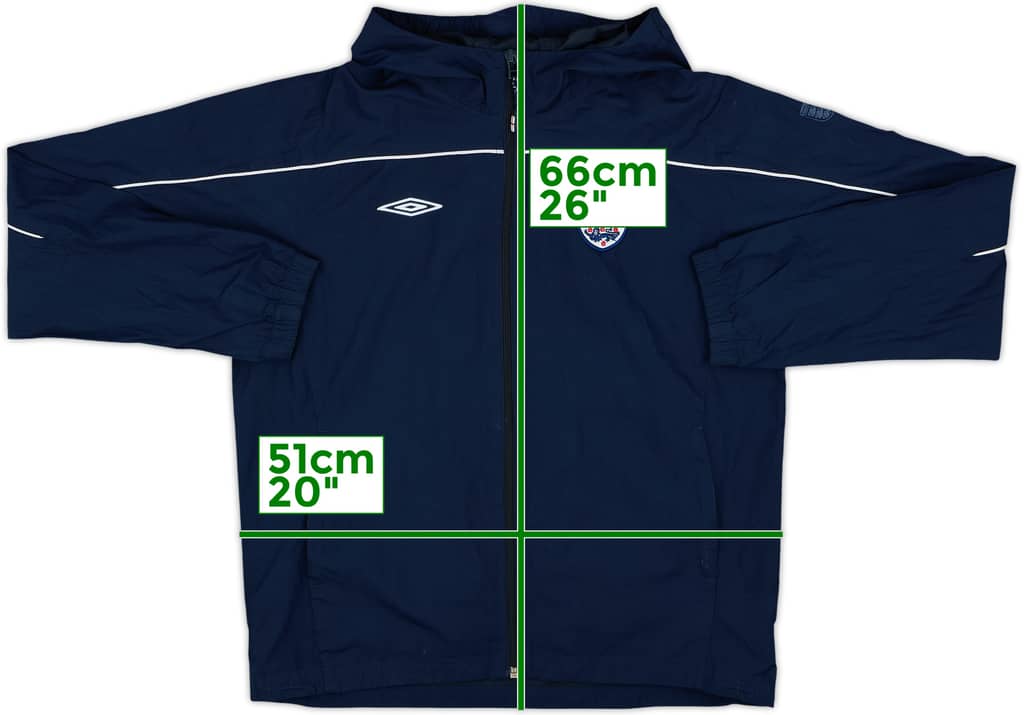 2004-06 England Umbro Hooded Track Jacket - 8/10 - (XL.Boys)