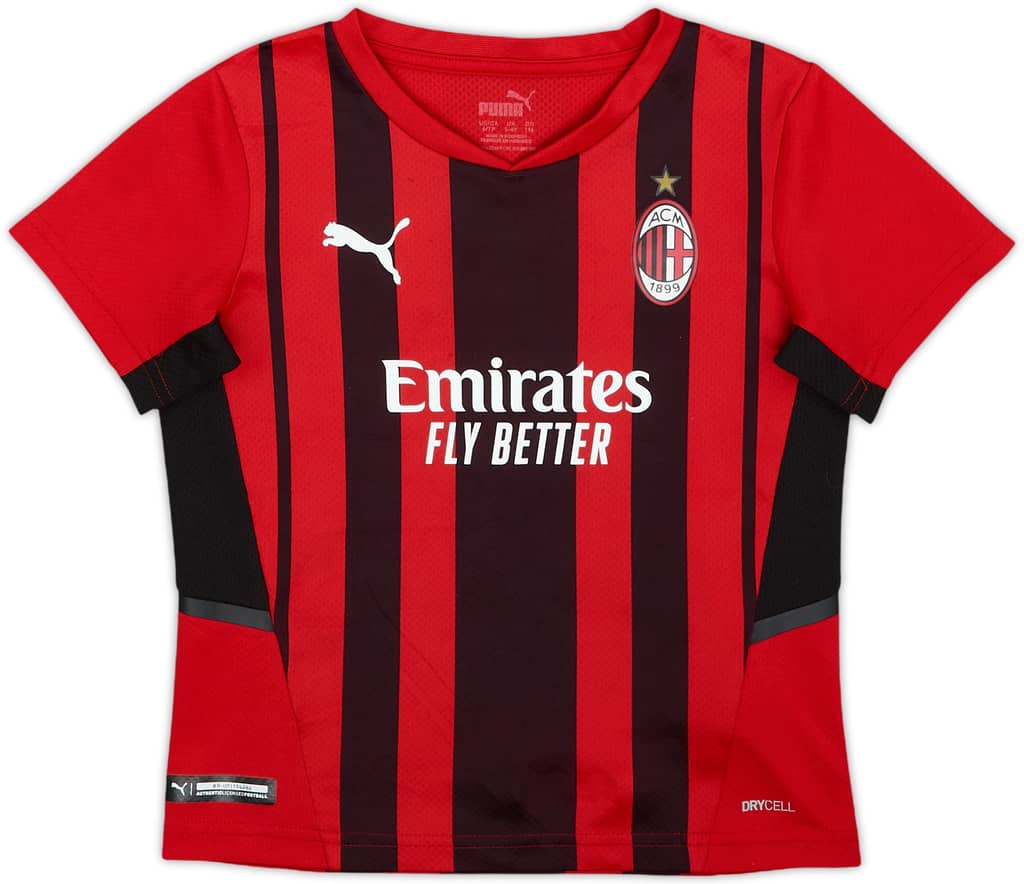 2021-22 AC Milan Home Shirt - 8/10 - (5-6 Years)