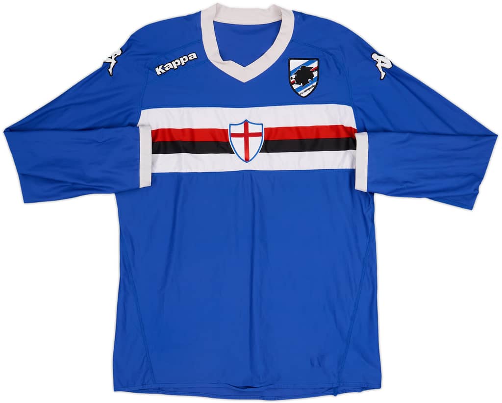 2010-11 Sampdoria Home L/S Shirt - 8/10 - (XL)