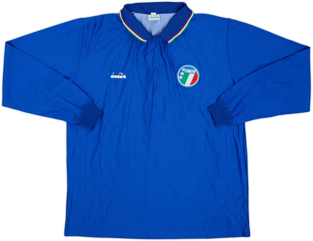 Camiseta de manga larga de local de Italia 1986-91 - 6/10 - (XL)