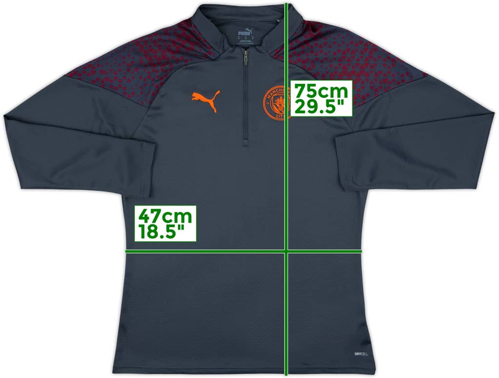 2023-24 Manchester City Puma 1/4 Zip Drill Top - 8/10 - (M)