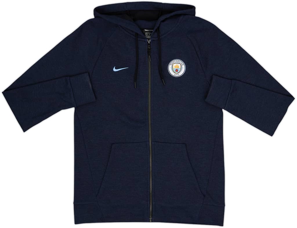 2017-18 Manchester City Nike Hooded Track Jacket - 9/10 - (S)