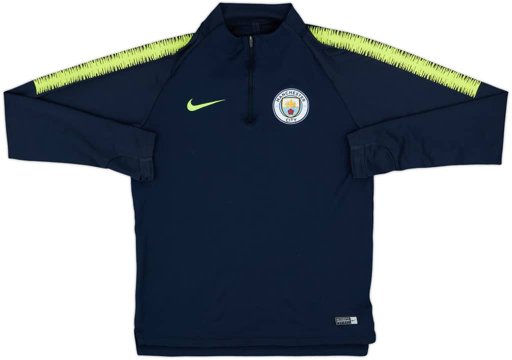 2018-19 Manchester City Nike 1/4 Zip Drill Top - 8/10 - (S)