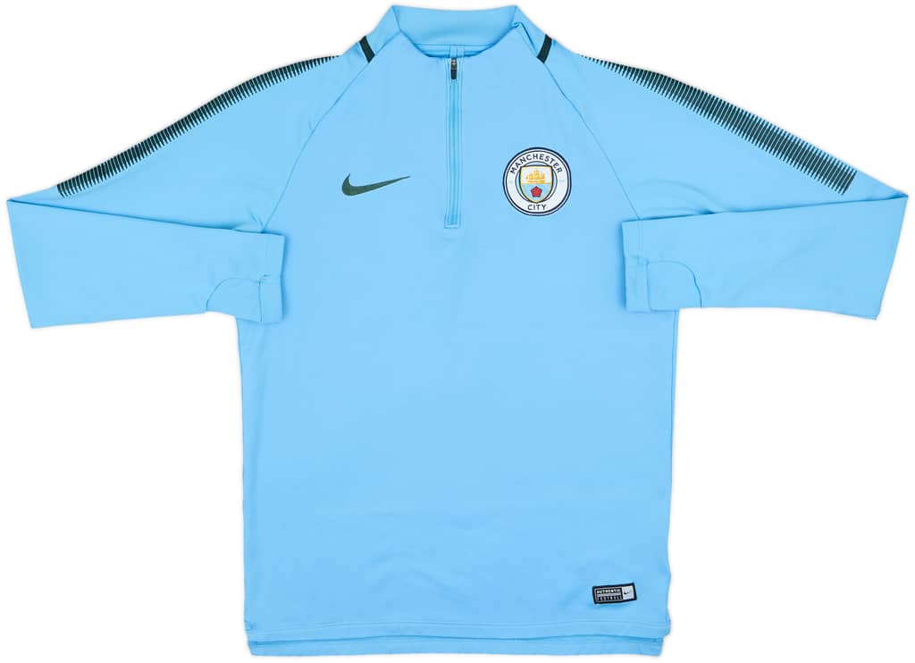 2017-18 Manchester City Nike 1/4 Zip Drill Top - 6/10 - (S)