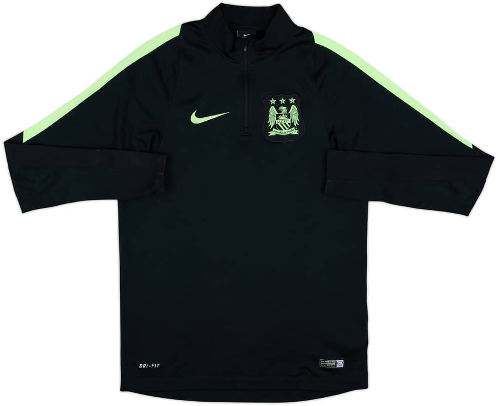 2015-16 Manchester City Nike 1/4 Zip Drill Top - 8/10 - (S)