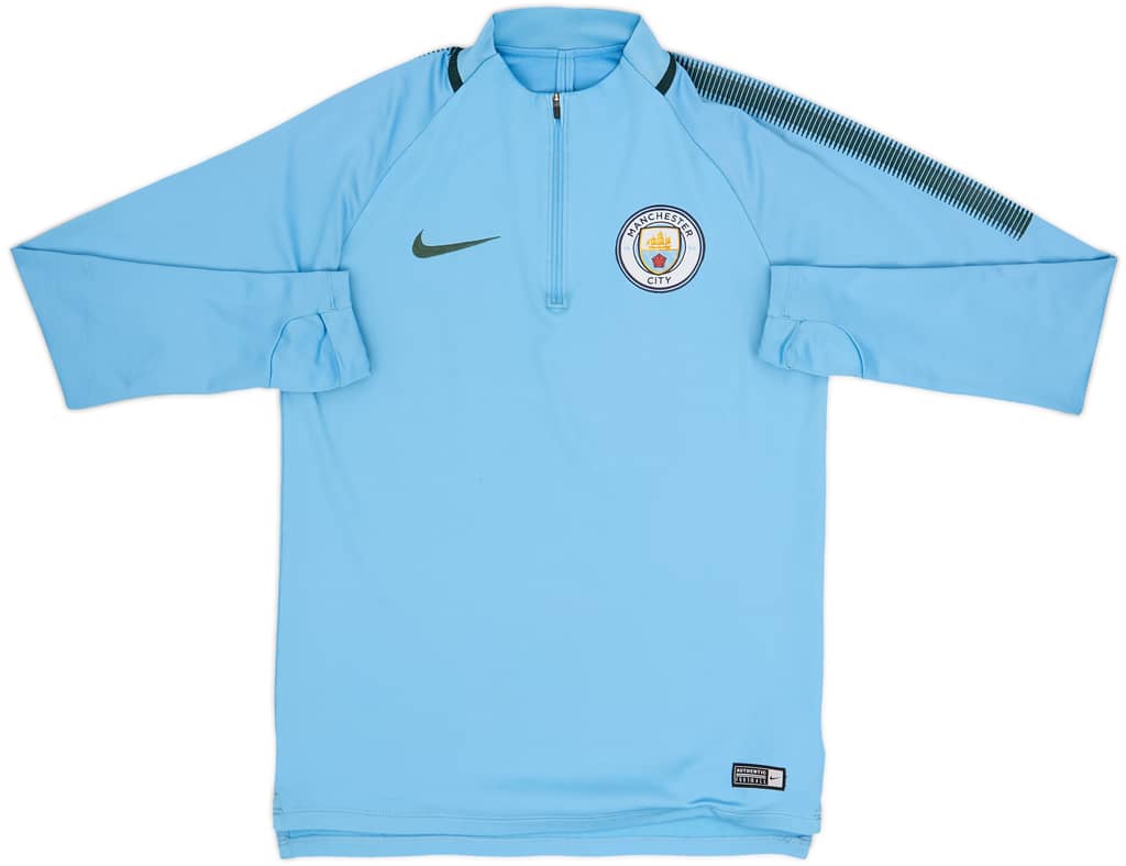 2018-19 Manchester City Nike 1/4 Zip Drill Top - 7/10 - (S)