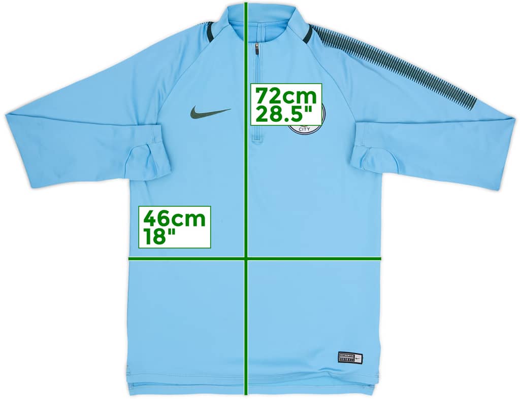 2018-19 Manchester City Nike 1/4 Zip Drill Top - 7/10 - (S)