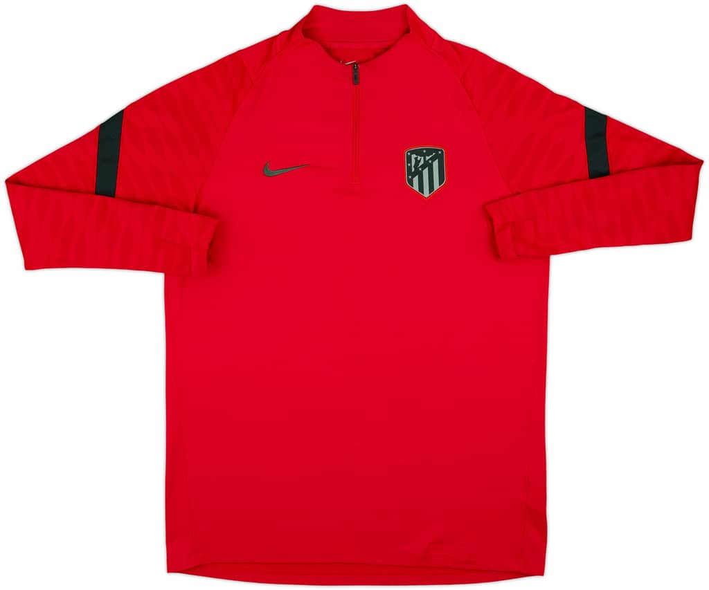 2021-22 Atletico Madrid Nike 1/4 Zip Drill Top - 8/10 - (L)