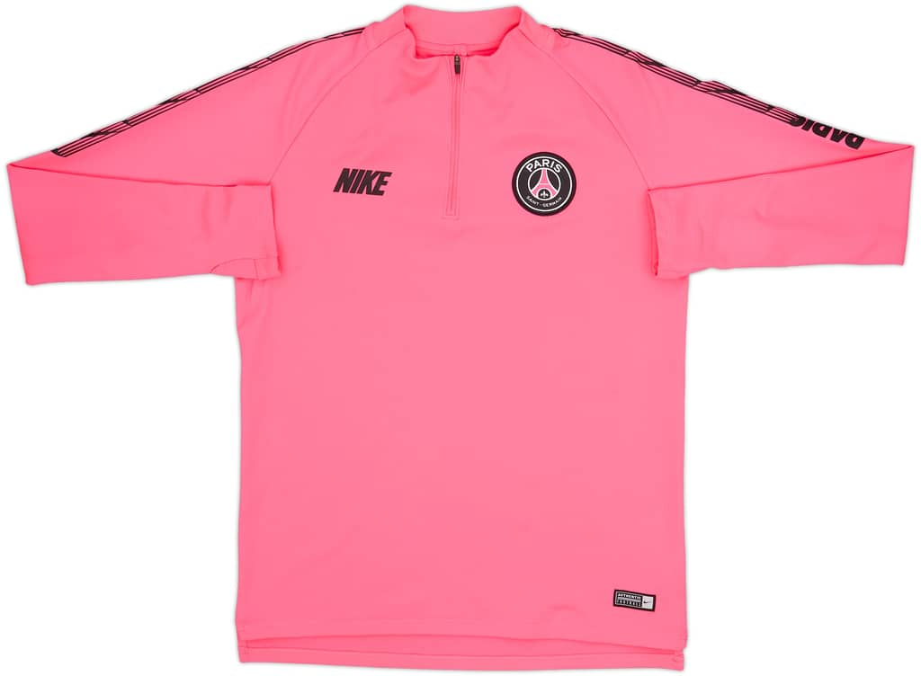 2019-20 Paris Saint-Germain Nike 1/4 Zip Drill Top - 8/10 - (M)