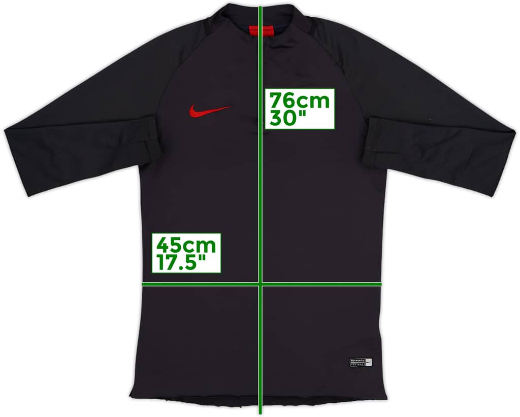 2019-20 Paris Saint-Germain Nike 1/4 Zip Drill Top - 4/10 - (S)