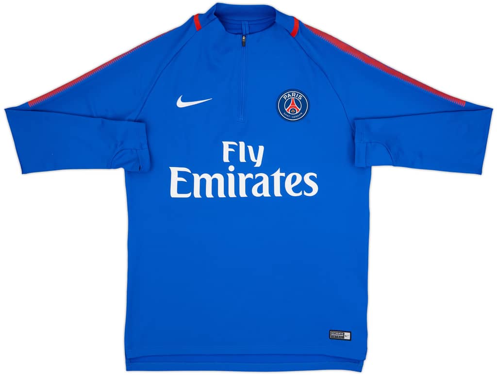 2018-19 Paris Saint-Germain Nike 1/4 Zip Drill Top - 8/10 - (L)