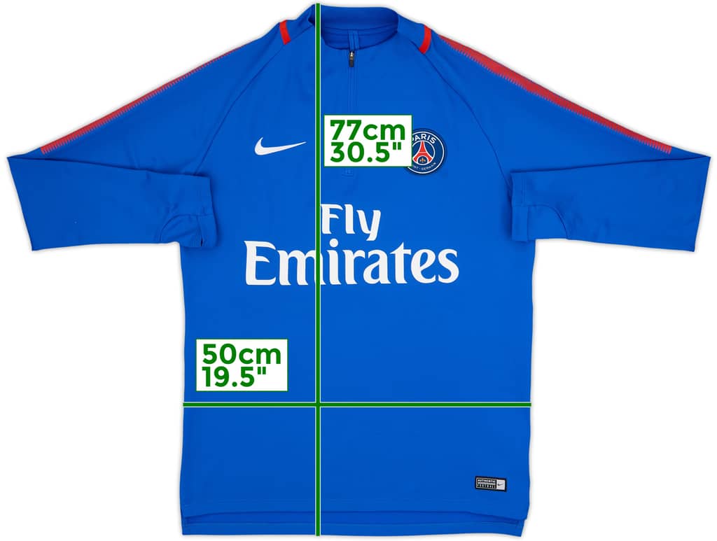 2018-19 Paris Saint-Germain Nike 1/4 Zip Drill Top - 8/10 - (L)