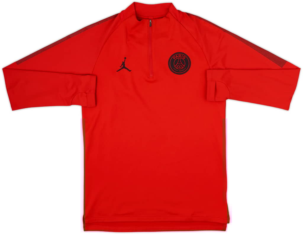 2018-19 Paris Saint-Germain Nike Jordan 1/4 Zip Drill Top - 8/10 - (S)