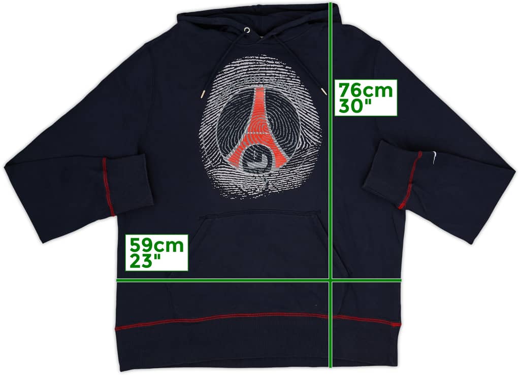 2011-12 Paris Saint-Germain Nike Hooded Top - 8/10 - (XL)