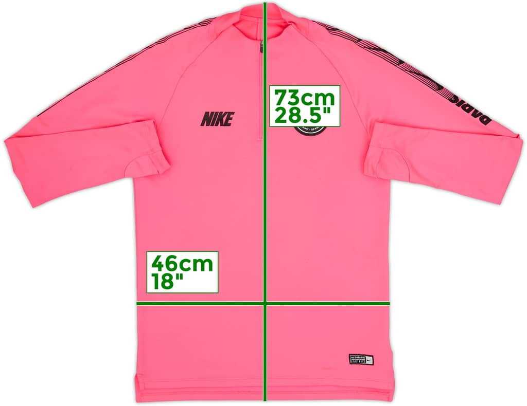 2019-20 Paris Saint-Germain Nike 1/4 Zip Drill Top - 7/10 - (S)