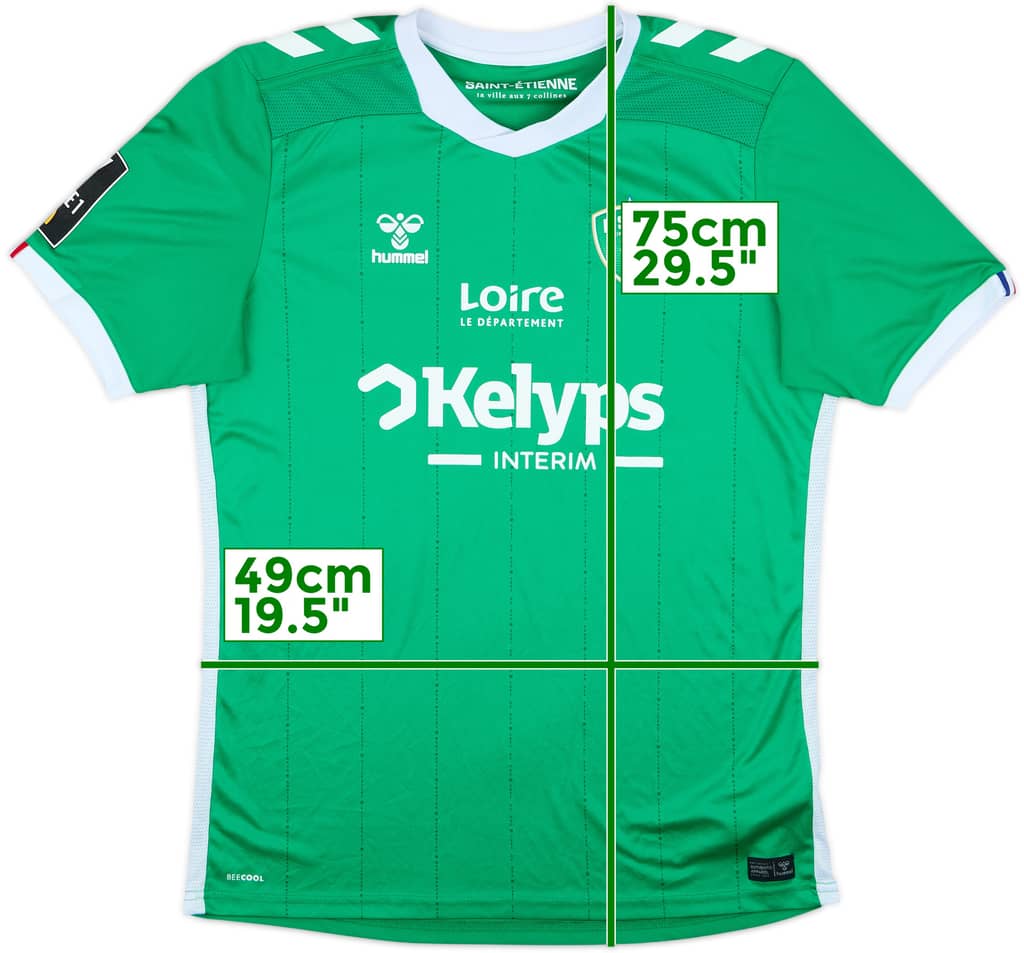 2024-25 Saint Etienne Home Shirt - 8/10 - (L)