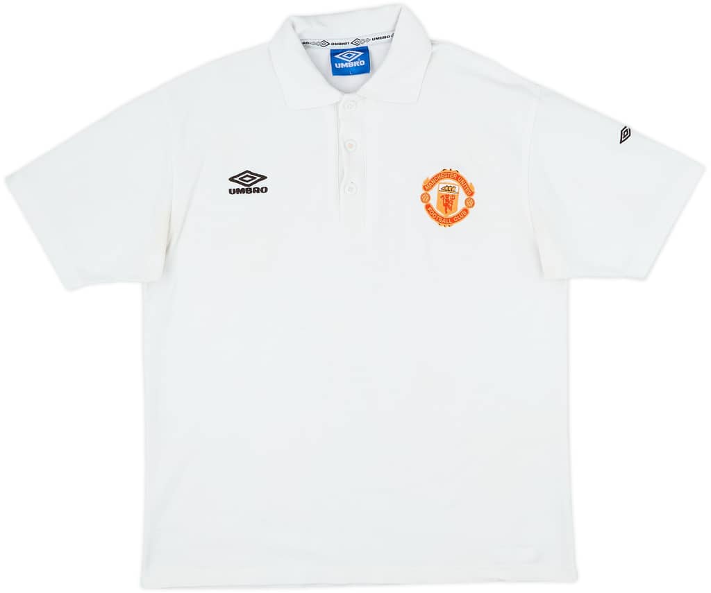 1996-97 Manchester United Umbro Polo Shirt - 9/10 - (L)