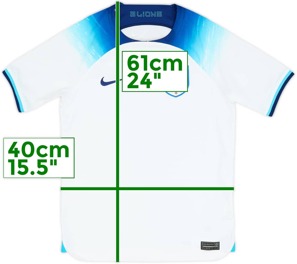 2022-23 England Home Shirt - 8/10 - (M.Boys)