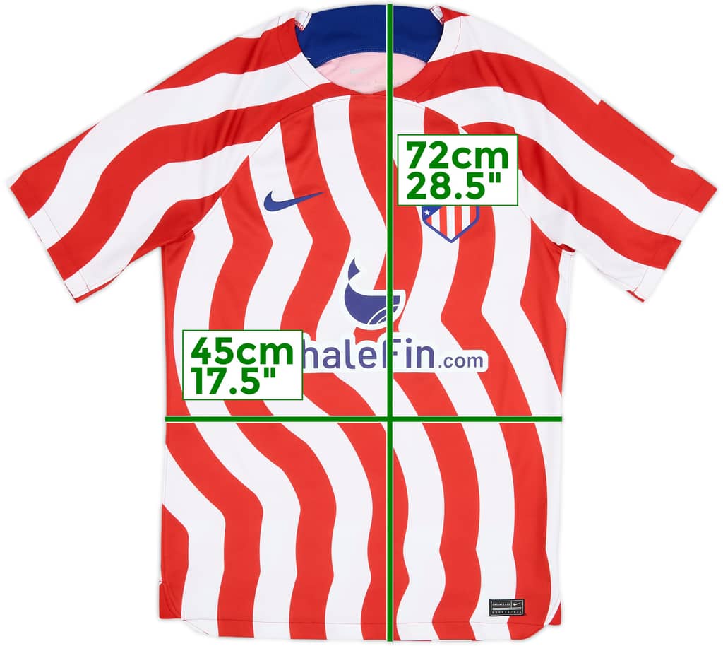 2022-23 Atletico Madrid Home Shirt - 7/10 - (S)