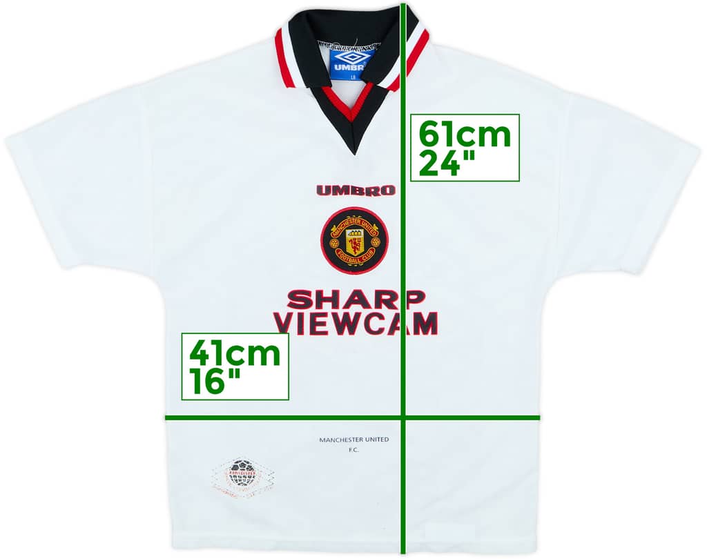 1996-97 Manchester United Away Shirt - 8/10 - (L.Boys)