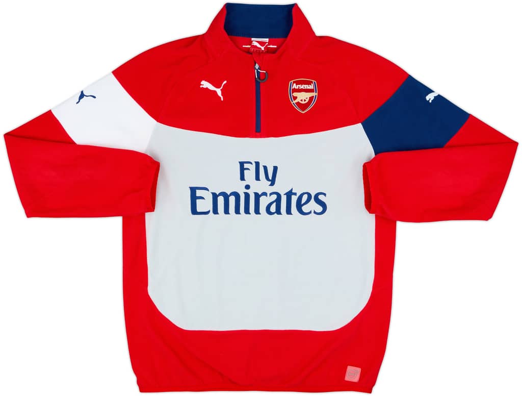 2014-15 Arsenal Puma 1/4 Zip Fleece Top - 8/10 - (L)