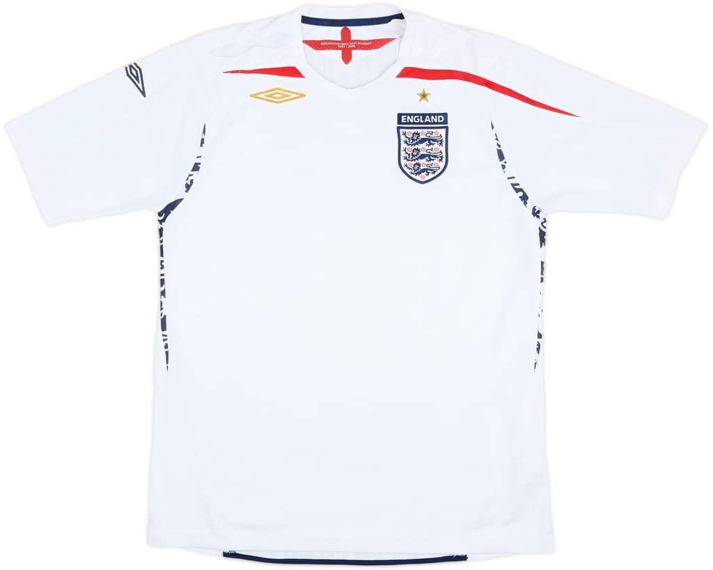 2007-09 England Home Shirt - 4/10 - (L)