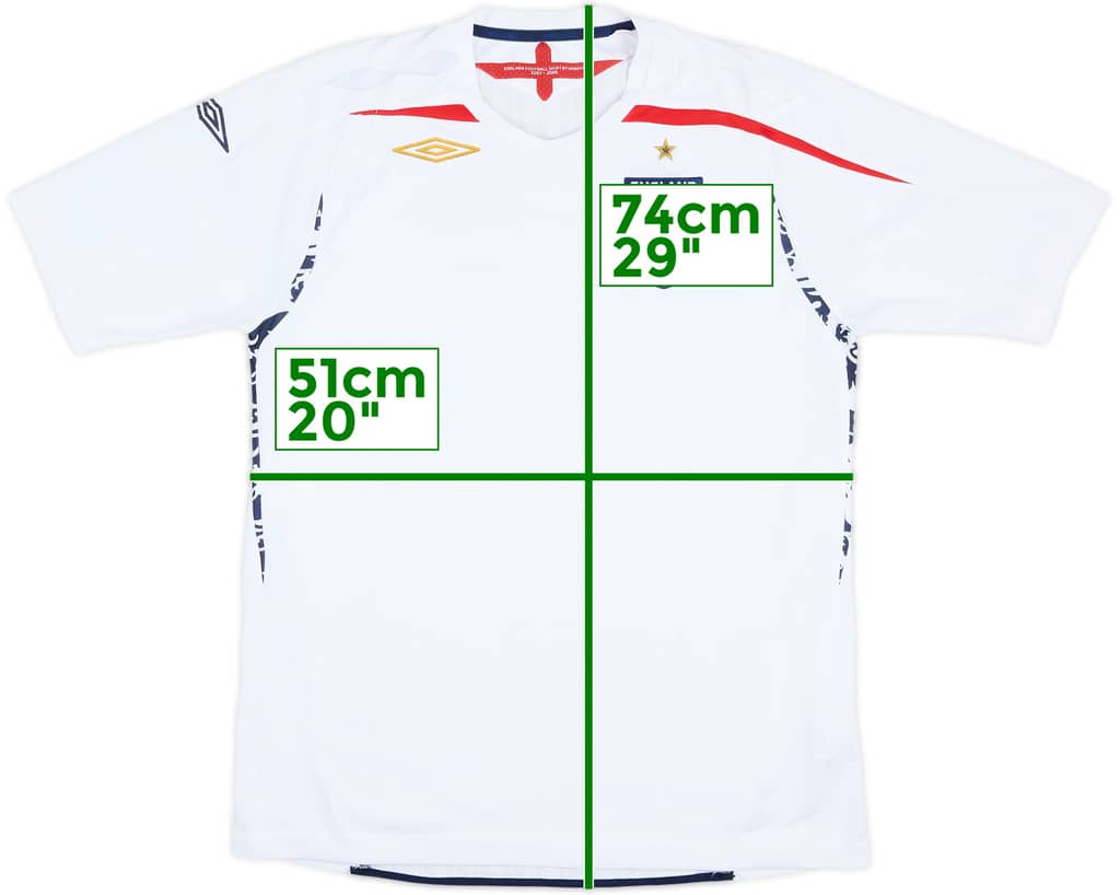 2007-09 England Home Shirt - 4/10 - (L)